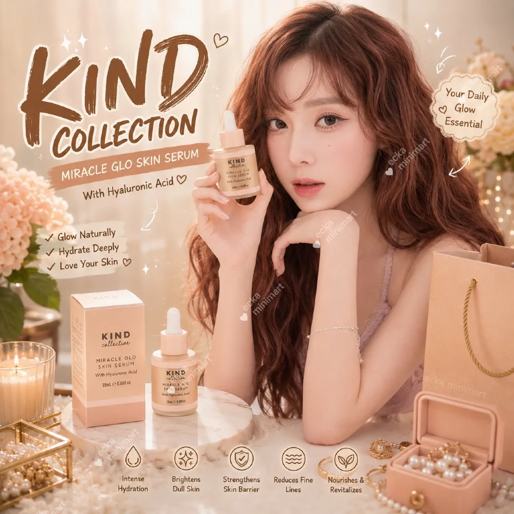 KIND Miracle Glo Skin Serum with Hyaluronic Acid for Intense Hydration and Brighter Skin
