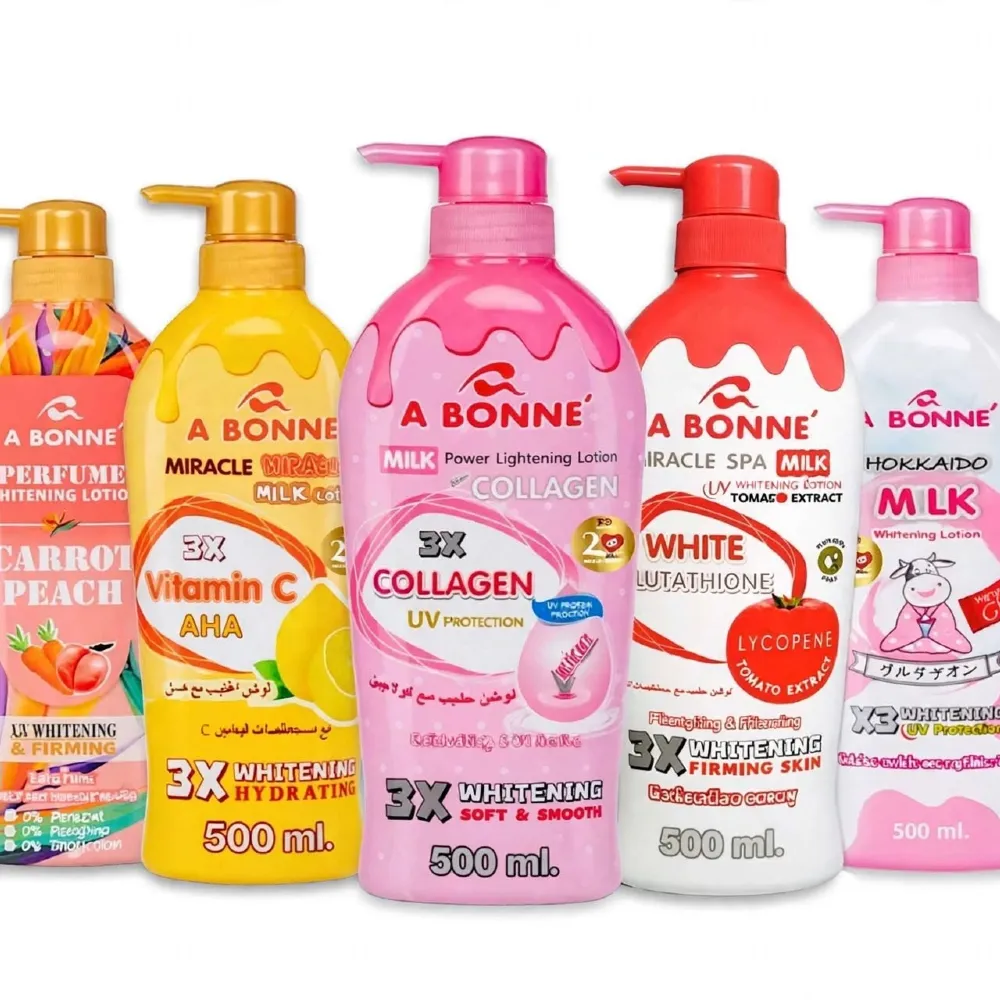 A Bonne Whitening Milk Lotion 500ml - 3X Whitening Collagen / Vitamin C / Tomato / Hokkaido Milk / Snail Yogurt