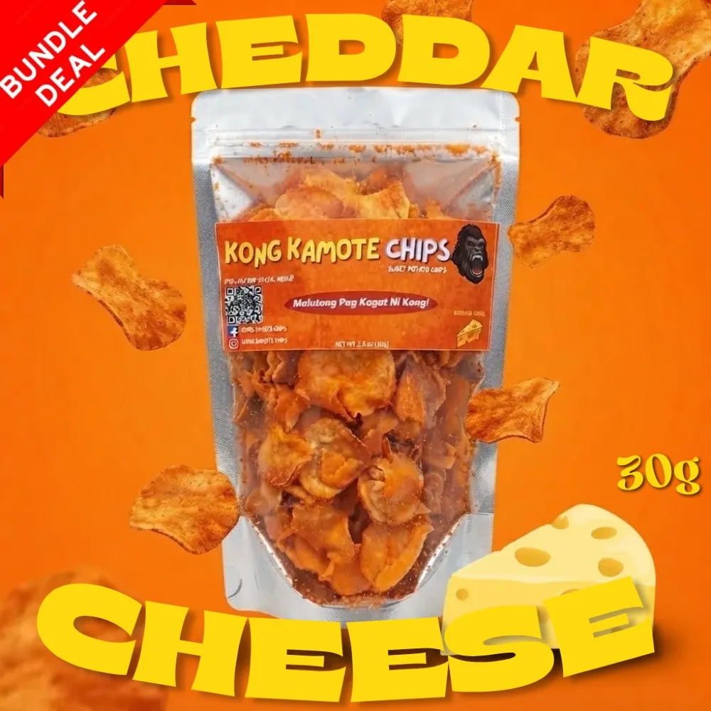 3x BUNDLE 60g Cheddar Cheese Kamote Chips