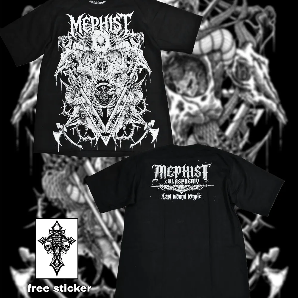 Last wound temple by Mephist X Blasphemy ink 